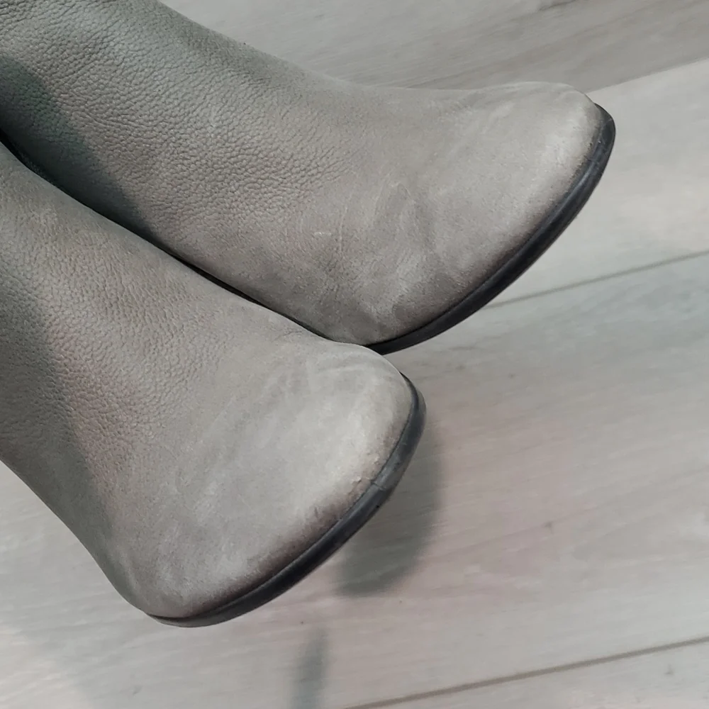 Ecco Womens Ankle Suede Heels boots shoes sz 40/9-9.5